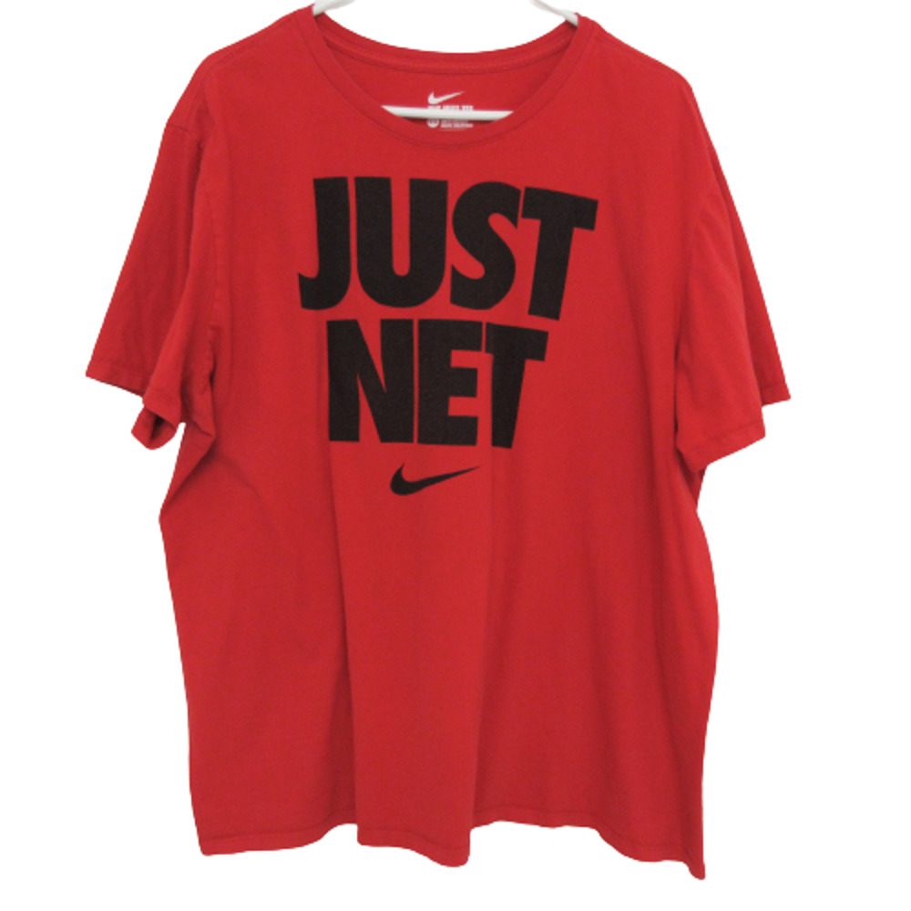 Nike Swoosh T Shirt Mens 2XL XXL Red Activewear Just Net Basketball Gym Run
